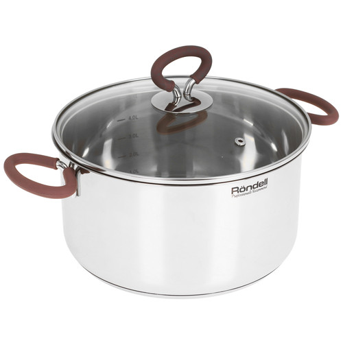 Купить Кастрюля Rondell Etery RDS-1600 5.1 л 24 см серебристый  9309601. Характеристики, отзывы и цены в Донецке