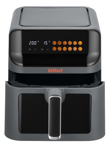 Купить Аэрогриль Kitfort КТ-8107 черный  9231648. Характеристики, отзывы и цены в Донецке