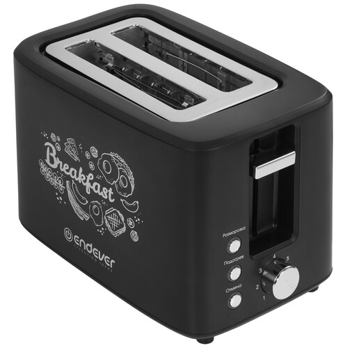 Купить Тостер Endever Skyline ST-123 черный  9023356. Характеристики, отзывы и цены в Донецке