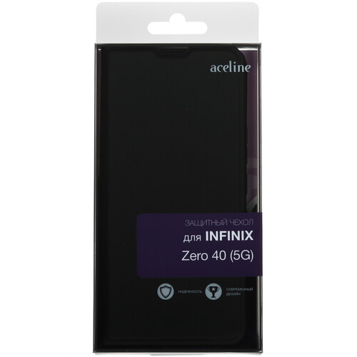 Купить Чехол-книжка  Aceline Kors для Infinix ZERO 40 5G черный  9155850. Характеристики, отзывы и цены в Донецке