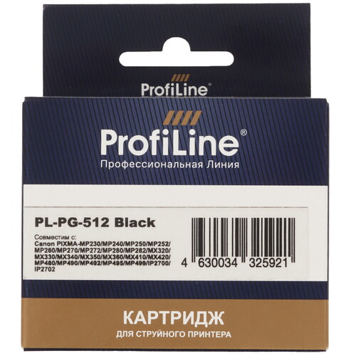 Купить Картридж ProfiLine PL-PG-512 черный  9101612. Характеристики, отзывы и цены в Донецке