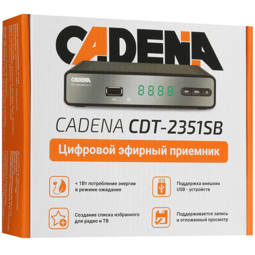 Купить Приставка для цифрового ТВ Cadena CDT-2351SB черный  9093562. Характеристики, отзывы и цены в Донецке
