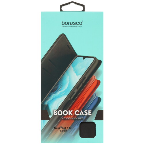 Купить Чехол-книжка  BoraSCO для Tecno POVA 7 5G черный  5634856. Характеристики, отзывы и цены в Донецке