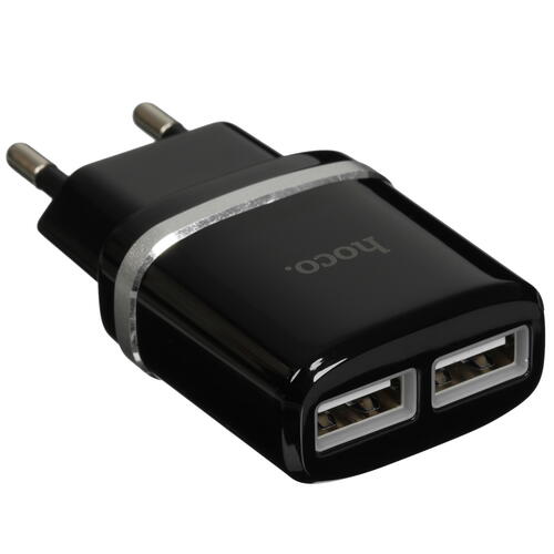 Купить Сетевое зарядное устройство Hoco C12 Smart черный  9037650. Характеристики, отзывы и цены в Донецке