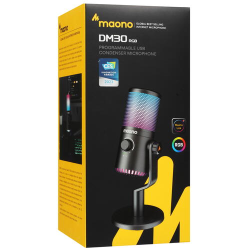 Купить Микрофон MAONO DM30 RGB черный  5402758. Характеристики, отзывы и цены в Донецке