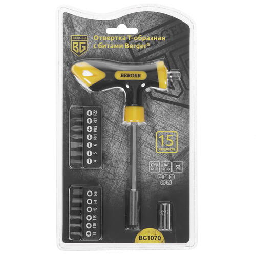 Купить Отвертка с насадками/битами BERGER BG1070  1250954. Характеристики, отзывы и цены в Донецке