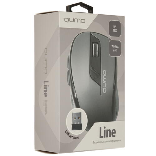 Купить Мышь беспроводная QUMO Office Line Grey M63  серый  4827135. Характеристики, отзывы и цены в Донецке
