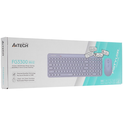 Купить Клавиатура+мышь беспроводная   A4Tech Fstyler FG3300 Air 2 синий  5495138. Характеристики, отзывы и цены в Донецке