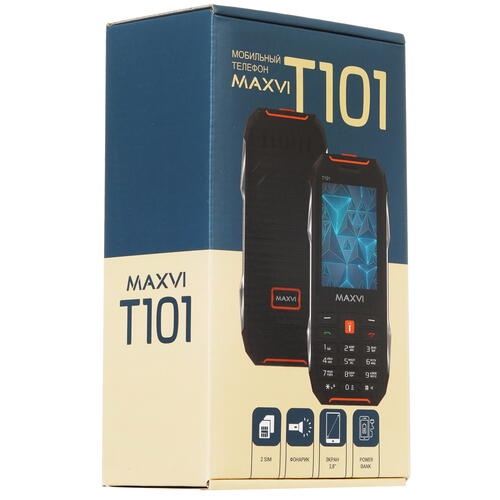 Купить Сотовый телефон Maxvi T101 черный/серебристый  9064662. Характеристики, отзывы и цены в Донецке