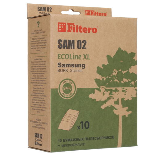 Купить Комплект пылесборник и фильтр Filtero SAM 02 ECOLine XL бежевый  1362640. Характеристики, отзывы и цены в Донецке
