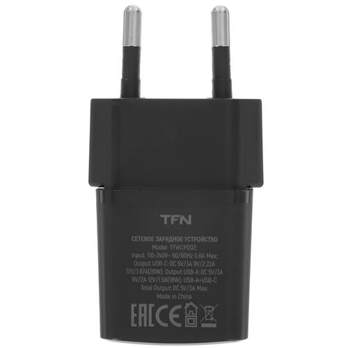 Купить Сетевое зарядное устройство TFN NANO A+C PD 20W черный  5076580. Характеристики, отзывы и цены в Донецке