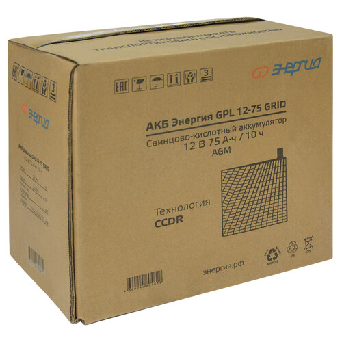 Купить Аккумуляторная батарея для ИБП Энергия GPL 12- 75 Grid  9133960. Характеристики, отзывы и цены в Донецке