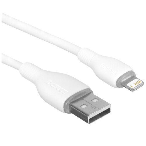 Купить Кабель круглый Baseus Lightning 8-pin - USB 2.0 Type-A белый 2 м  9260741. Характеристики, отзывы и цены в Донецке