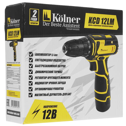 Купить Дрель-шуруповерт Kolner KCD 12LM  5320431. Характеристики, отзывы и цены в Донецке
