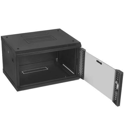 Купить Шкаф коммутационный Hyperline [TWB-0645-GP-RAL9004]  4710638. Характеристики, отзывы и цены в Донецке