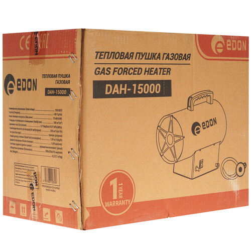 Купить Тепловая пушка газовая EDON DAH-15000  9137422. Характеристики, отзывы и цены в Донецке