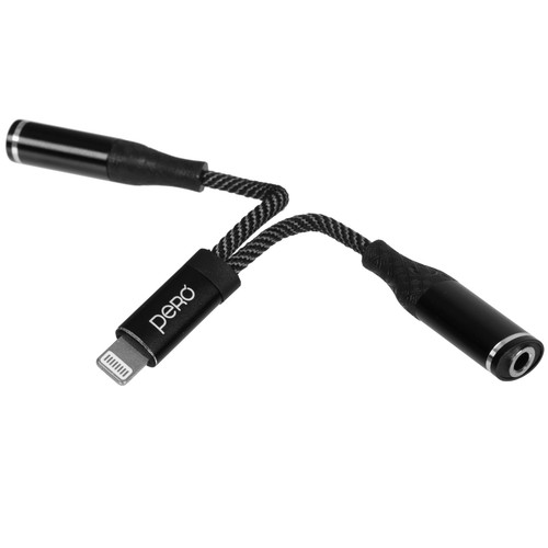 Купить Кабель   PERO Lightning - jack 3.5 мм, Lightning черный  5474195. Характеристики, отзывы и цены в Донецке