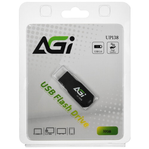 Купить Память USB Flash 32 ГБ Agi UP138 [AGI032GABUP138]  5464969. Характеристики, отзывы и цены в Донецке