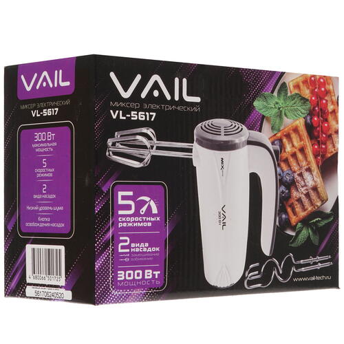 Купить Миксер VAIL VL-5617 белый  8198318. Характеристики, отзывы и цены в Донецке