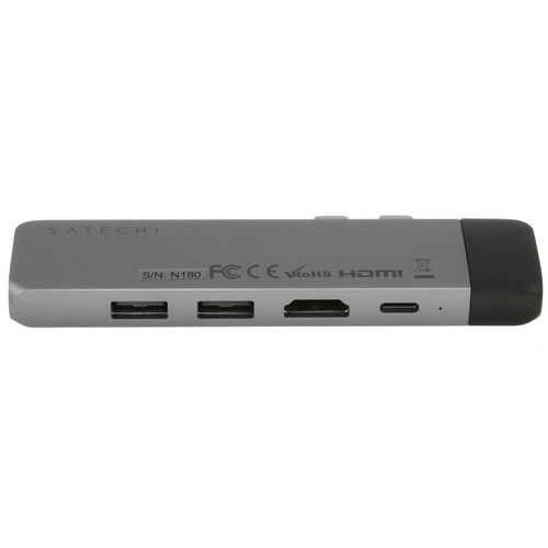 Купить Док-станция Satechi Type-C Pro Hub Adapter with Ethernet серый  9073215. Характеристики, отзывы и цены в Донецке