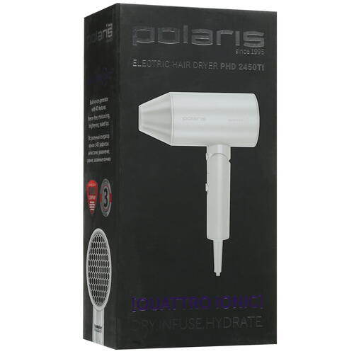 Купить Фен Polaris PHD 2450Ti белый  9916497. Характеристики, отзывы и цены в Донецке