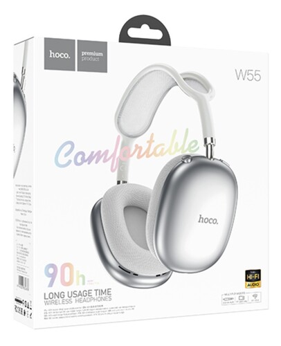 Купить Беспроводные/проводные наушники HOCO W55 серебристый 2024  5485121. Характеристики, отзывы и цены в Донецке