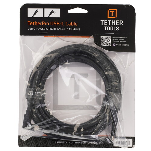 Купить Кабель круглый Tether Tools USB Type-C - USB Type-C черный 4.6 м  5605734. Характеристики, отзывы и цены в Донецке