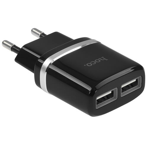 Купить Сетевое зарядное устройство Hoco C12 Smart черный  5367546. Характеристики, отзывы и цены в Донецке