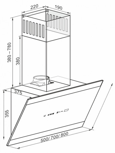 Купить Вытяжка наклонная Kaiser AT 7435 Eco черный/серебристый  8161231. Характеристики, отзывы и цены в Донецке