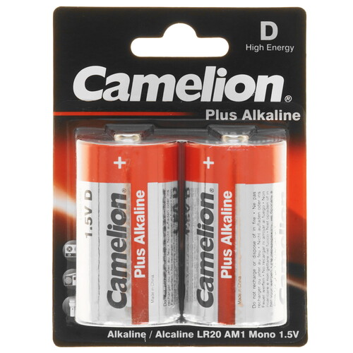 Купить Батарейка Camelion LR20-BP2 D (LR20/R20/ER34615)  9105747. Характеристики, отзывы и цены в Донецке
