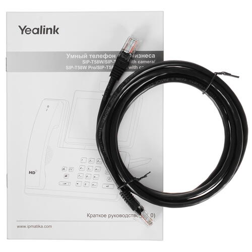 Купить Телефон VoIP Yealink SIP-T58W черный  5367499. Характеристики, отзывы и цены в Донецке