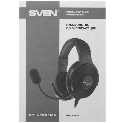 Купить Проводные наушники SVEN AP-U1001MV черный 2021  4853525. Характеристики, отзывы и цены в Донецке