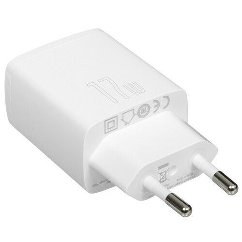 Купить Сетевое зарядное устройство Baseus Compact 3U белый  5495782. Характеристики, отзывы и цены в Донецке