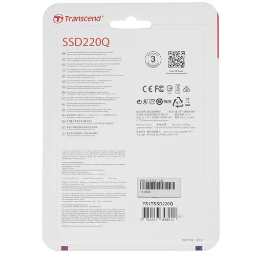 Купить 1000 ГБ 2.5" SATA накопитель Transcend 220Q [TS1TSSD220Q]  4743106. Характеристики, отзывы и цены в Донецке