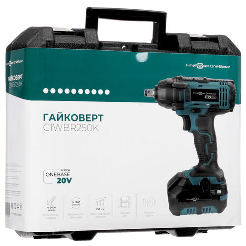 Купить Гайковерт FinePower OneBase CIWBR250K OneBase20  5089572. Характеристики, отзывы и цены в Донецке