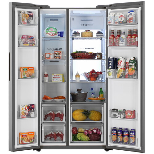 Купить Холодильник Side by Side   Haier HRF-600DM7ERU серебристый  9291506. Характеристики, отзывы и цены в Донецке