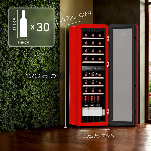 Купить Винный шкаф Tesler CWC-308 красный  9372478. Характеристики, отзывы и цены в Донецке