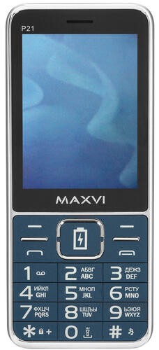 Купить Сотовый телефон Maxvi P21 синий/серебристый  9931076. Характеристики, отзывы и цены в Донецке
