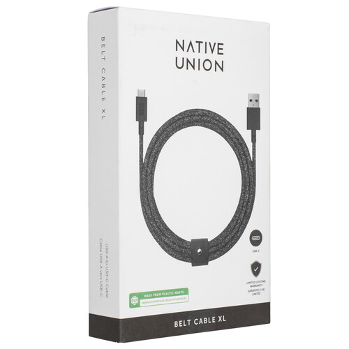 Купить Кабель круглый Native Union USB Type-C - USB 2.0 Type-A черный 3 м  9240515. Характеристики, отзывы и цены в Донецке