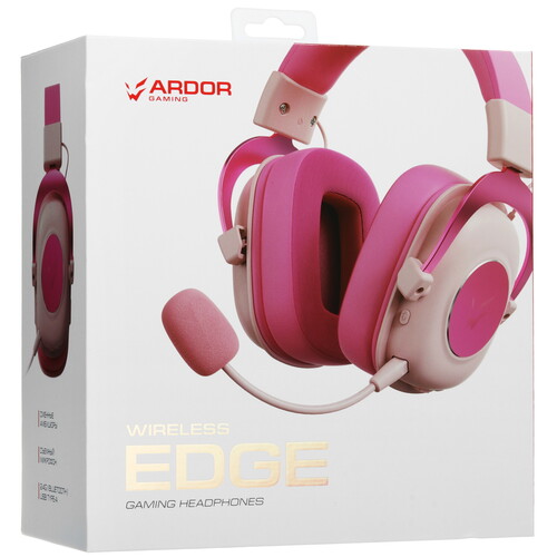 Купить Беспроводные/проводные наушники ARDOR GAMING Edge Wireless розовый 2025  9184111. Характеристики, отзывы и цены в Донецке
