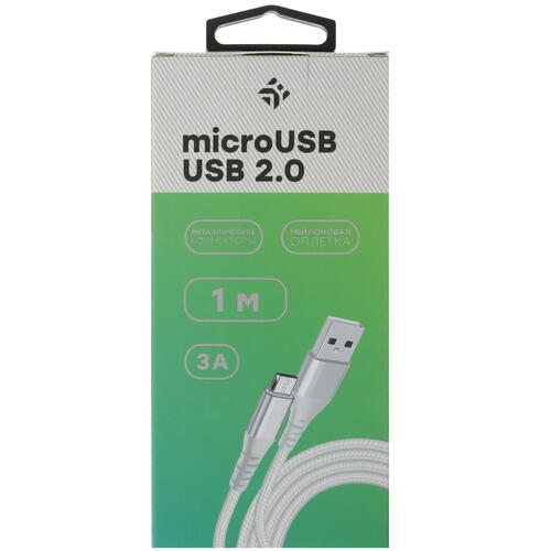 Купить Кабель круглый DEXP micro USB - USB 2.0 Type-A белый 1 м  4834172. Характеристики, отзывы и цены в Донецке