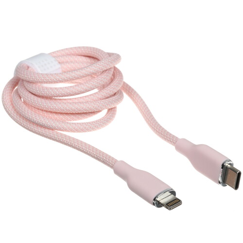 Купить Кабель круглый BY Lightning 8-pin - USB Type-C розовый 1 м  5482092. Характеристики, отзывы и цены в Донецке