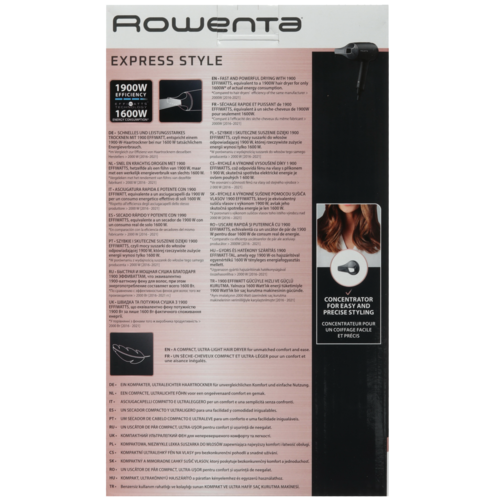 Купить Фен Rowenta Express Style CV1803F0 черный/серый  9188636. Характеристики, отзывы и цены в Донецке