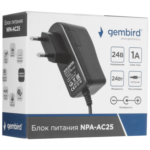 Купить Адаптер питания сетевой Gembird NPA-AC25  9088854. Характеристики, отзывы и цены в Донецке