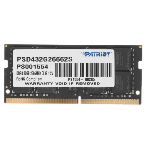 Купить Оперативная память SODIMM Patriot Signature Line [PSD432G26662S] 32 ГБ  1697858. Характеристики, отзывы и цены в Донецке