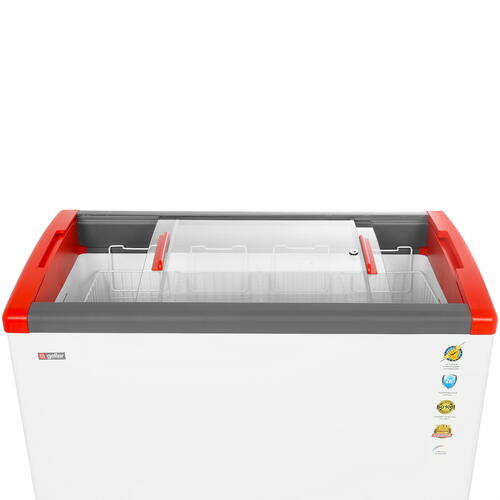 Купить Морозильный ларь Frostor Gellar FG 400 E белый, красный  1229592. Характеристики, отзывы и цены в Донецке
