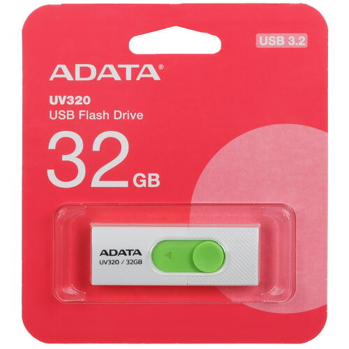 Купить Память USB Flash 32 ГБ A-Data UV320 [AUV320-32G-RWHGN]  5450270. Характеристики, отзывы и цены в Донецке