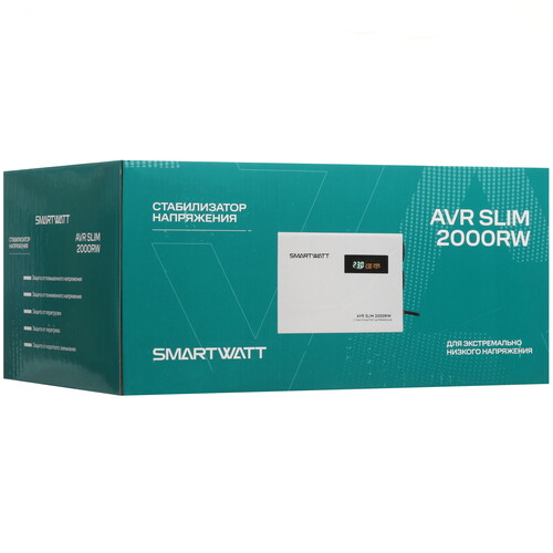 Купить Стабилизатор напряжения SMARTWATT AVR SLIM 2000RW  9098956. Характеристики, отзывы и цены в Донецке