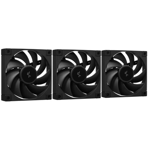 Купить Комплект вентиляторов DEEPCOOL FD12 [R-FD12-BKNPN3-G] черный  5496092. Характеристики, отзывы и цены в Донецке