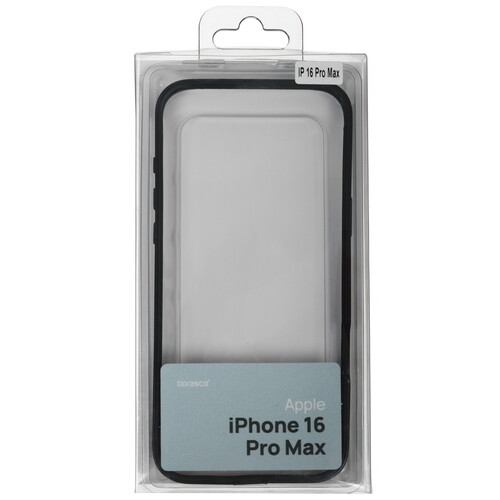 Купить Бампер  BoraSCO для Apple iPhone 16 Pro Max черный  5490096. Характеристики, отзывы и цены в Донецке